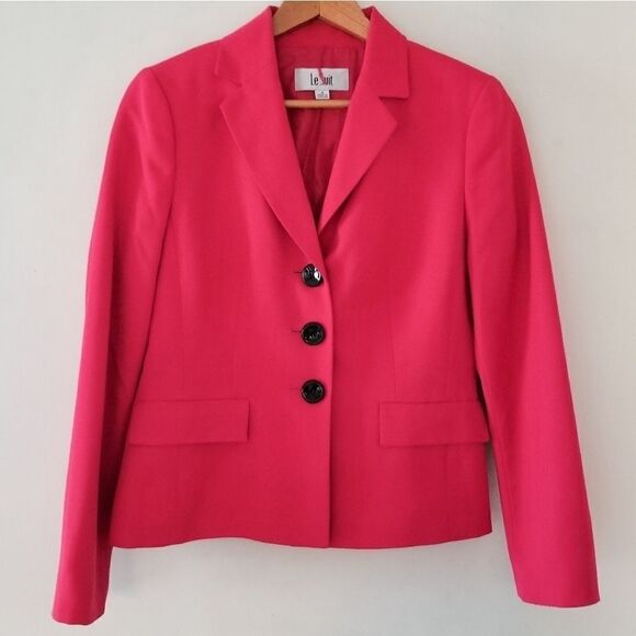 Le Suit blazer three button closure women's size 4 - Picture 1 of 7